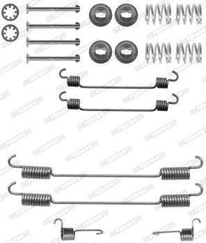 Priedų komplektas, stabdžių trinkelės FERODO FBA204