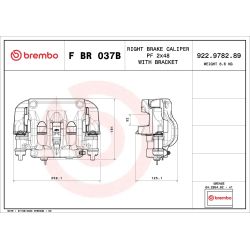 Stabdžių apkaba BREMBO F BR 037B
