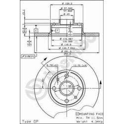 Stabdžių diskas BREMBO 08.2597.10