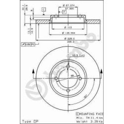 Stabdžių diskas BREMBO 08.3774.10