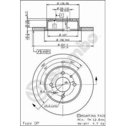 Stabdžių diskas BREMBO 08.4878.10