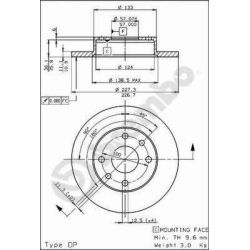Stabdžių diskas BREMBO 08.5112.10