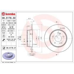 Stabdžių diskas BREMBO 08.5178.31