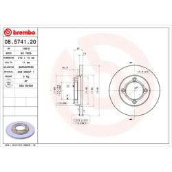Stabdžių diskas BREMBO 08.5741.20