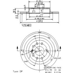 Stabdžių diskas BREMBO 08.9511.11