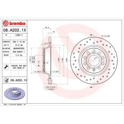 Stabdžių diskas BREMBO 08.A202.1X