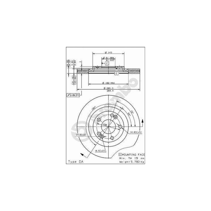 Stabdžių diskas BREMBO 09.4626.10