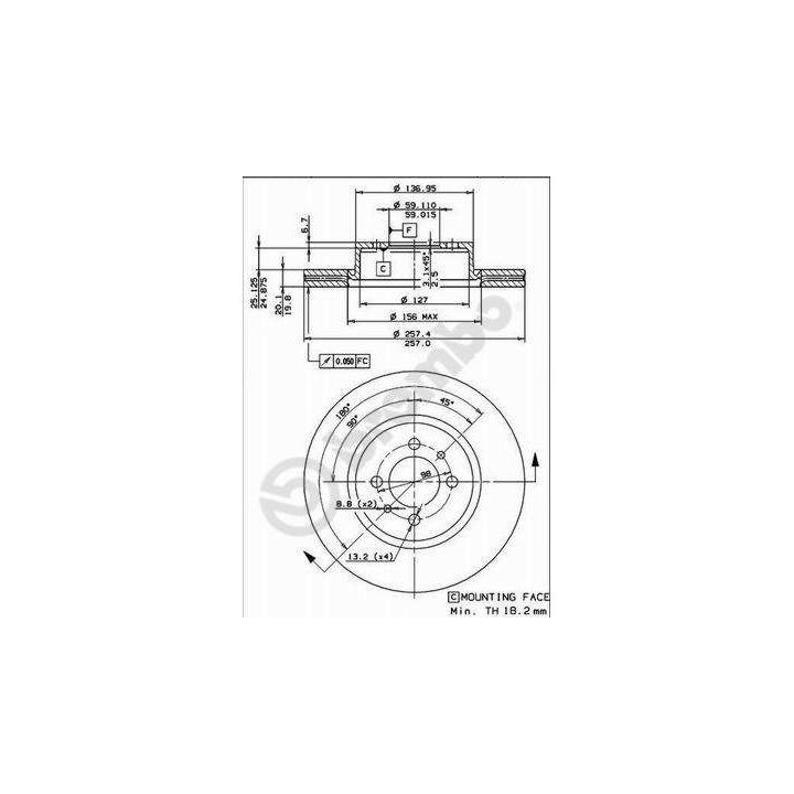 Stabdžių diskas BREMBO 09.4768.10