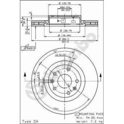 Stabdžių diskas BREMBO 09.4920.10