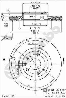 Stabdžių diskas BREMBO 09.4920.10