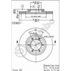 Stabdžių diskas BREMBO 09.5499.10
