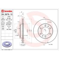 Stabdžių diskas BREMBO 09.5679.10