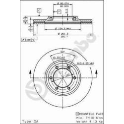 Stabdžių diskas BREMBO 09.5705.10