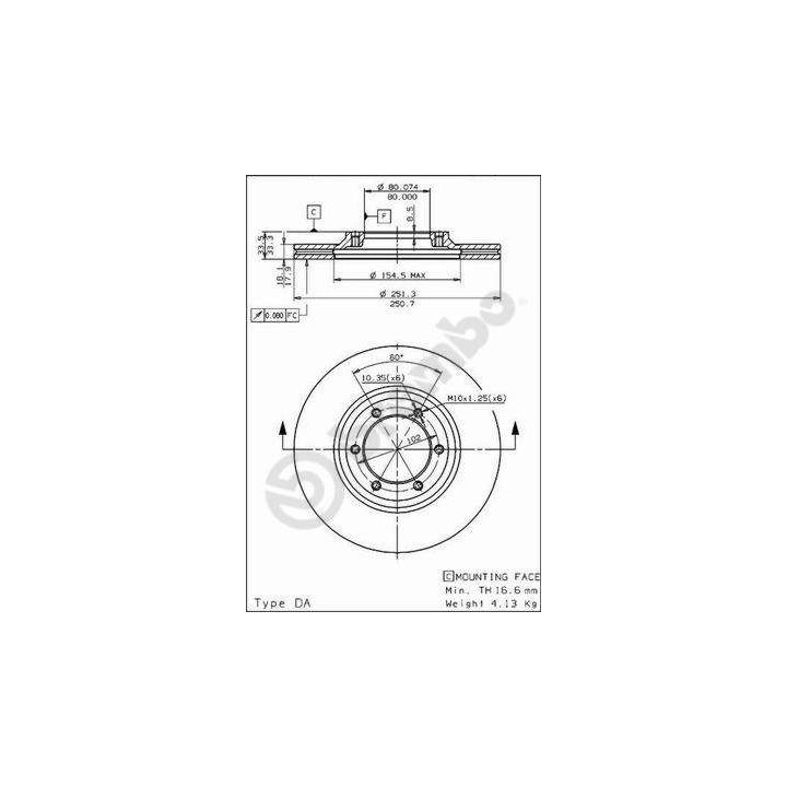 Stabdžių diskas BREMBO 09.5705.10