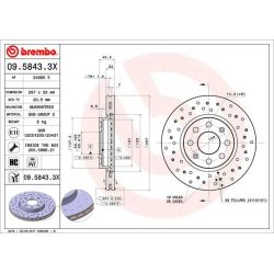 Stabdžių diskas BREMBO 09.5843.3X