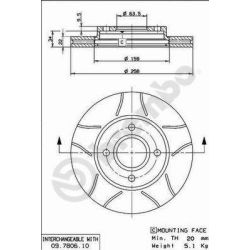 Stabdžių diskas BREMBO 09.7806.75