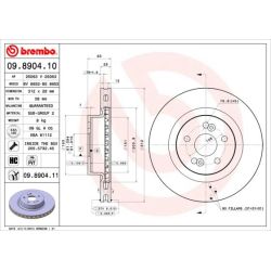 Stabdžių diskas BREMBO 09.8904.10