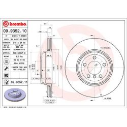 Stabdžių diskas BREMBO 09.9352.10