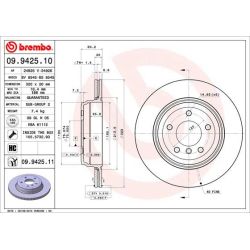 Stabdžių diskas BREMBO 09.9425.11