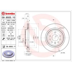 Stabdžių diskas BREMBO 09.9505.10