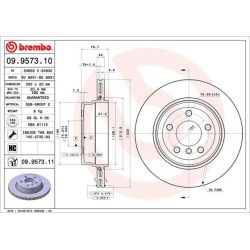 Stabdžių diskas BREMBO 09.9573.11