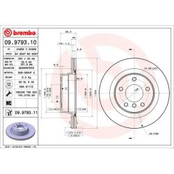 Stabdžių diskas BREMBO 09.9793.11