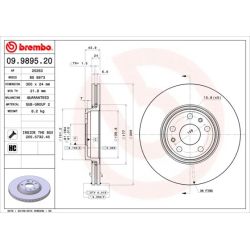 Stabdžių diskas BREMBO 09.9895.20