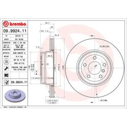 Stabdžių diskas BREMBO 09.9924.11