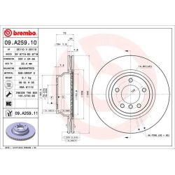 Stabdžių diskas BREMBO 09.A259.11