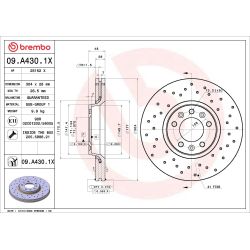Stabdžių diskas BREMBO 09.A430.1X