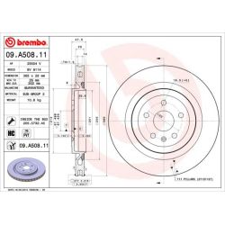 Stabdžių diskas BREMBO 09.A508.11