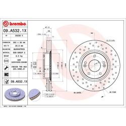 Stabdžių diskas BREMBO 09.A532.1X