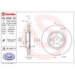 Stabdžių diskas BREMBO 09.A532.20