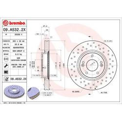 Stabdžių diskas BREMBO 09.A532.2X