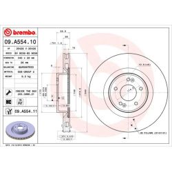 Stabdžių diskas BREMBO 09.A554.10