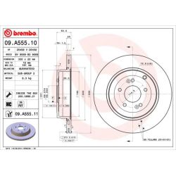 Stabdžių diskas BREMBO 09.A555.11