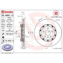 Stabdžių diskas BREMBO 09.A665.13
