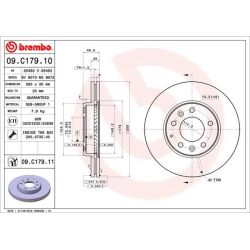 Stabdžių diskas BREMBO 09.C179.11