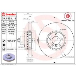 Stabdžių diskas BREMBO 09.C393.13