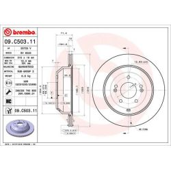 Stabdžių diskas BREMBO 09.C503.11