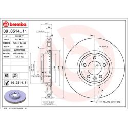 Stabdžių diskas BREMBO 09.C514.11
