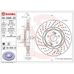Stabdžių diskas BREMBO 09.C826.33