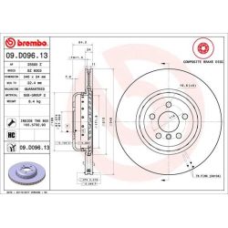 Stabdžių diskas BREMBO 09.D096.13