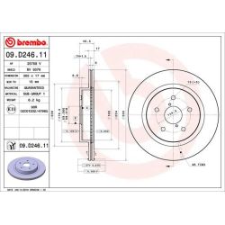 Stabdžių diskas BREMBO 09.D246.11