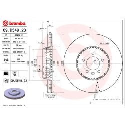 Stabdžių diskas BREMBO 09.D549.23