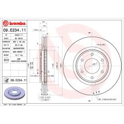 Stabdžių diskas BREMBO 09.E234.11