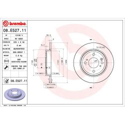 Stabdžių diskas BREMBO 09.E528.11