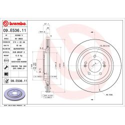 Stabdžių diskas BREMBO 09.E536.11