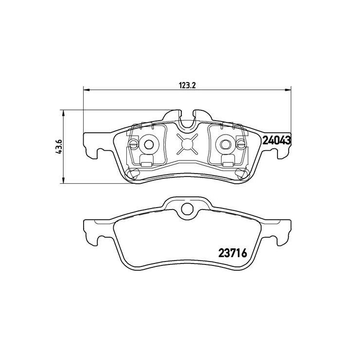 Stabdžių trinkelių rinkinys, diskinis stabdys BREMBO P 06 032