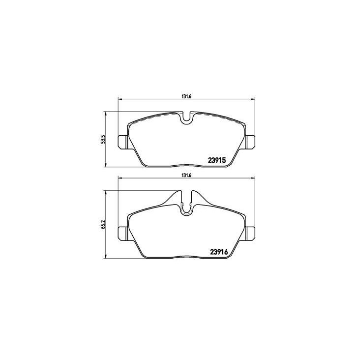 Stabdžių trinkelių rinkinys, diskinis stabdys BREMBO P 06 034